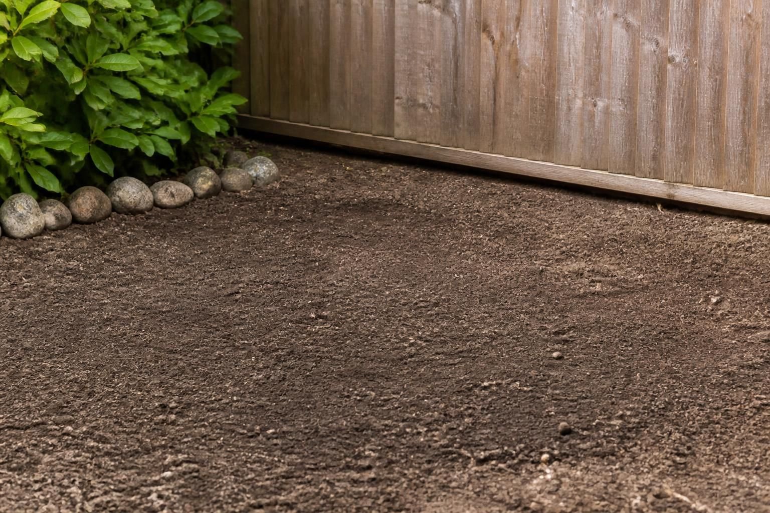 Clean yard with stump removed and ground leveled.